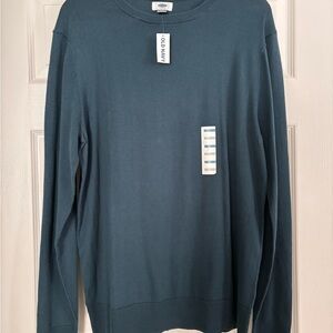 Old Navy Blue Crewneck Sweater Relaxed Fit Knit